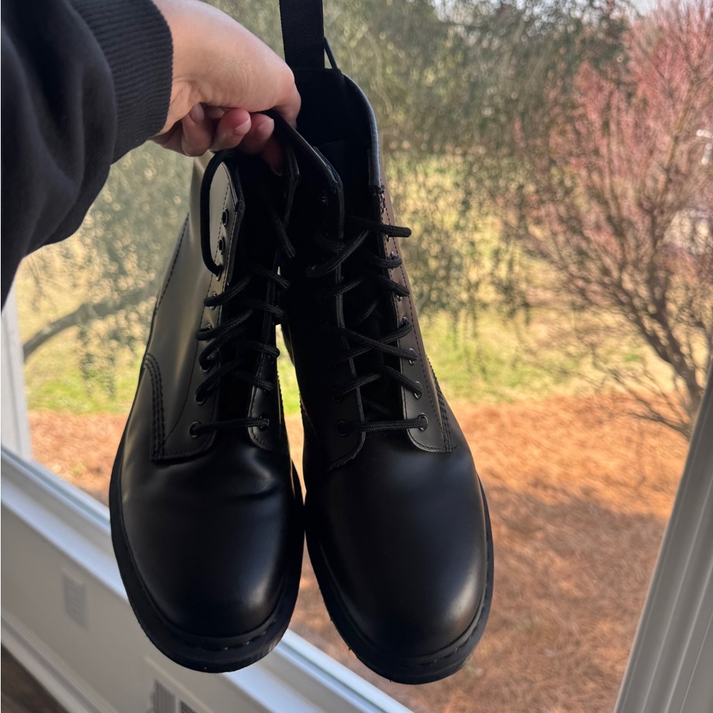 Dr martens 1460 MONO black Smooth Leather Lace Up Boots 10 - Picture 4 of 7
